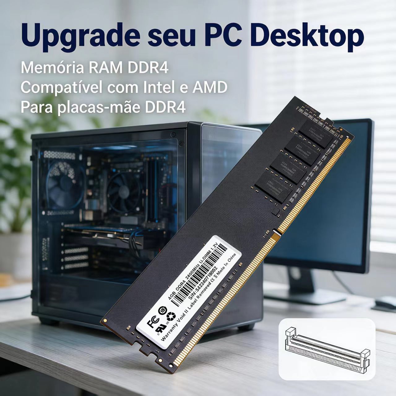 Memoria RAM DDR4 4GB 8GB 2400M - Ddr4 2400Mhz reseña y precio