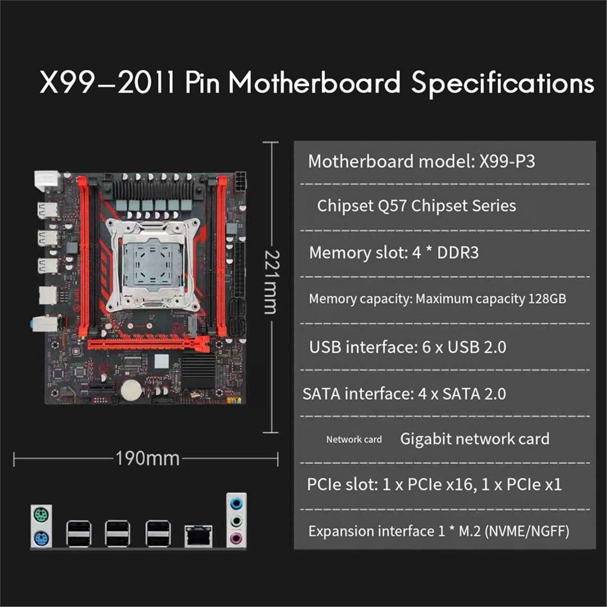 (A01R) Placa base X99 P3 LGA20 - Ddr3 Ram reseña y precio